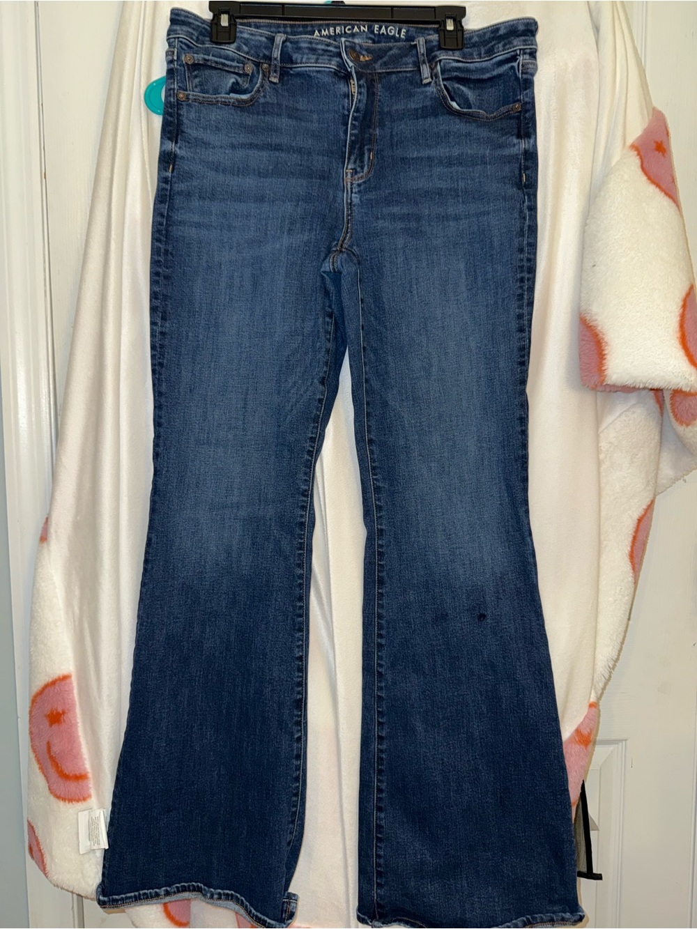 American Eagle Outfitters Women's Dark Blue Flare Jeans-